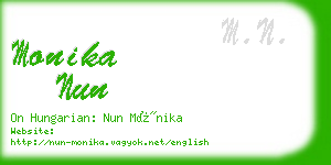 monika nun business card